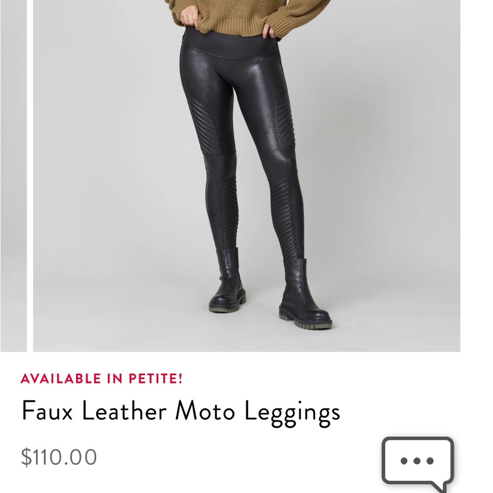 Spanx Faux leather Moto leggings
